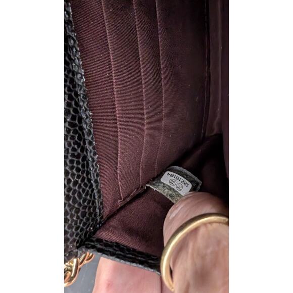 Chanel Wallet on Chain Quilted Caviar Black Authentic 7 X 5 X 2" Crossbody - Picture 5 of 16